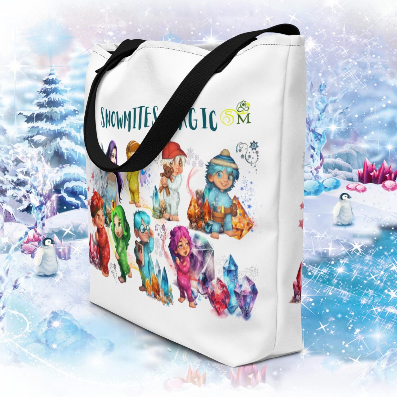 Snowmites Magic Large Tote Bag - Image 2
