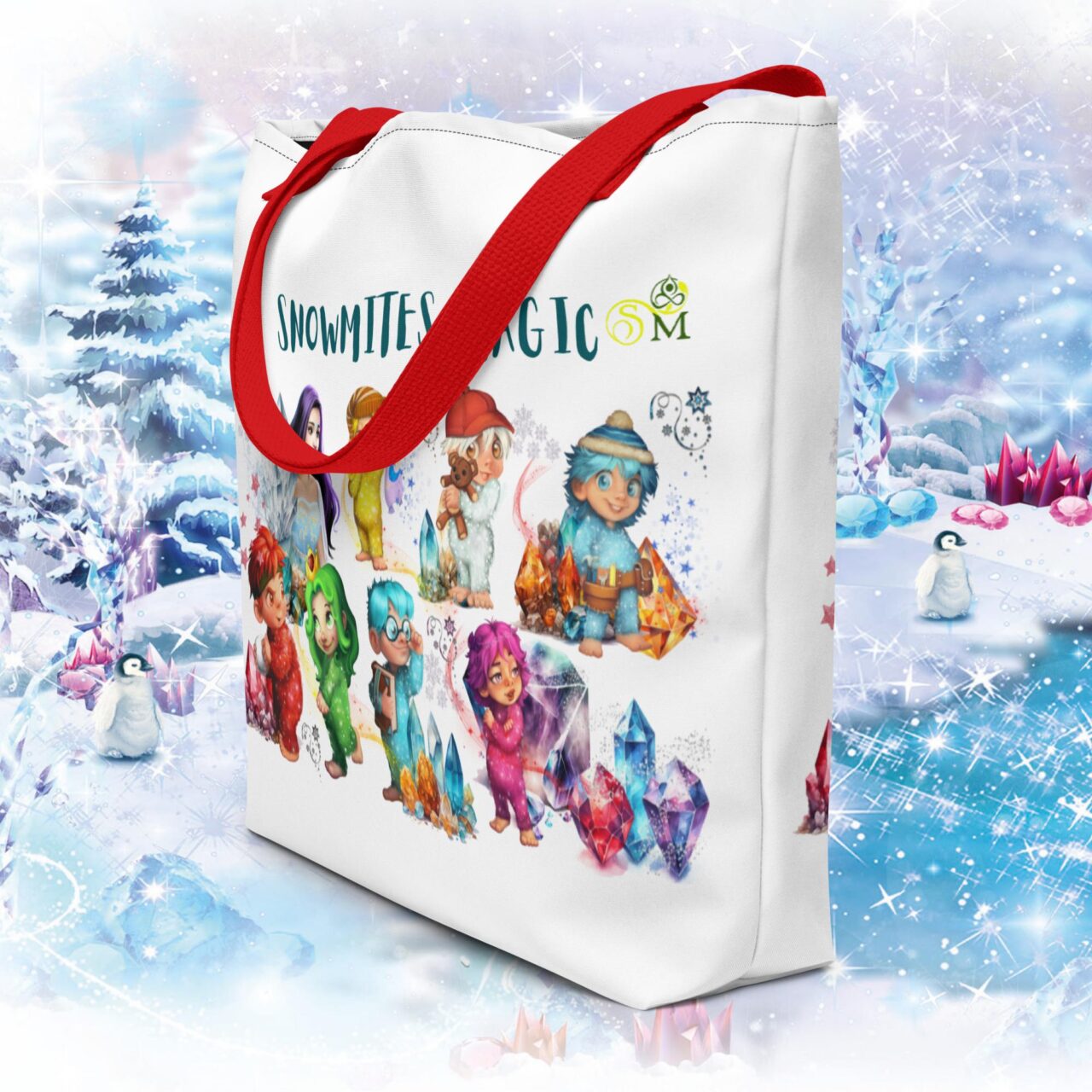 Snowmites Magic Large Tote Bag - Image 3