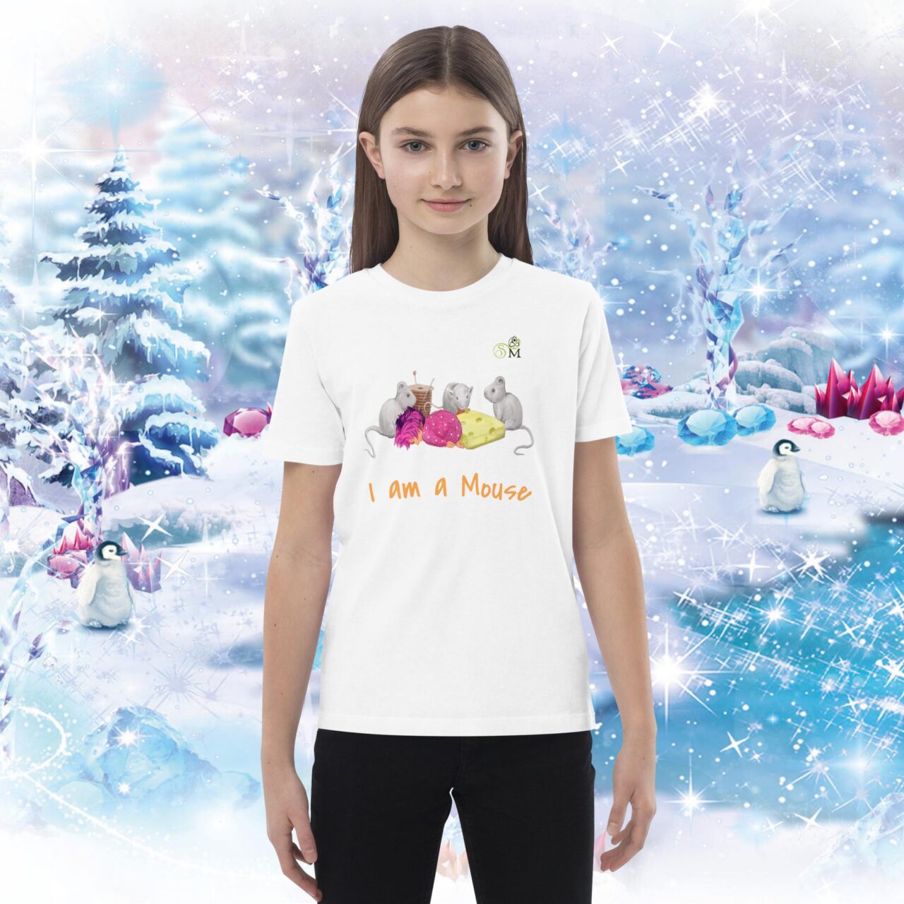 Children's Yoga T-Shirt I am a Mouse - Image 4