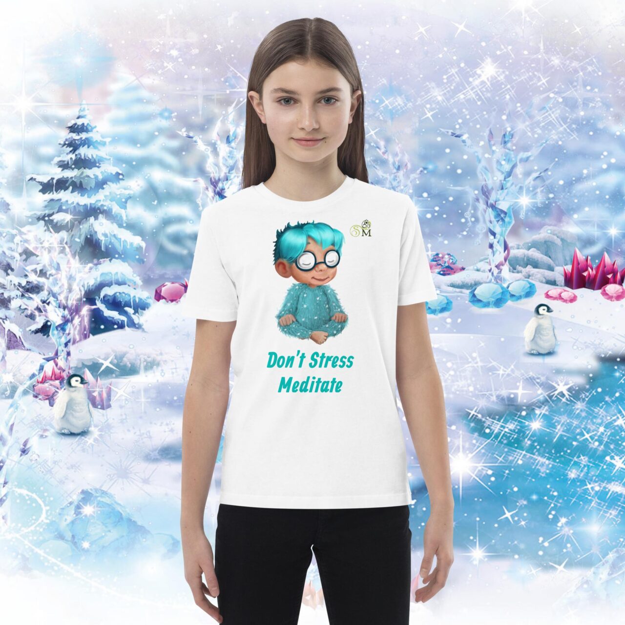 Children's Meditation T-Shirt Don't Stress Meditate