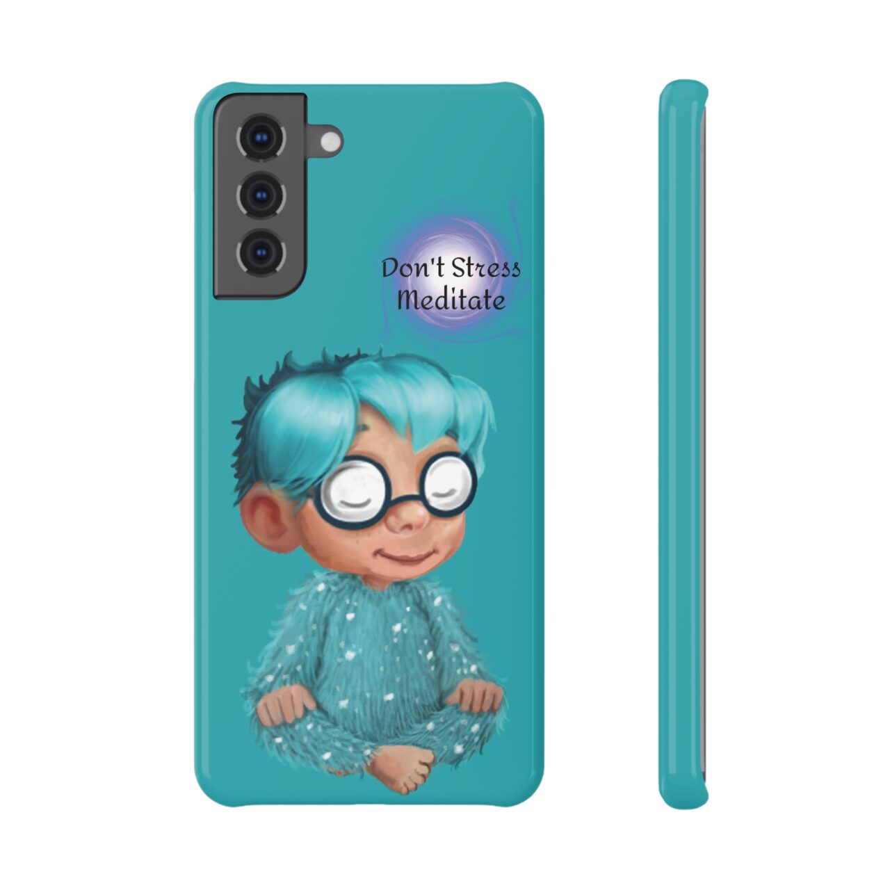 Phone Case - Turquo  Don't Stress Meditate - Image 3
