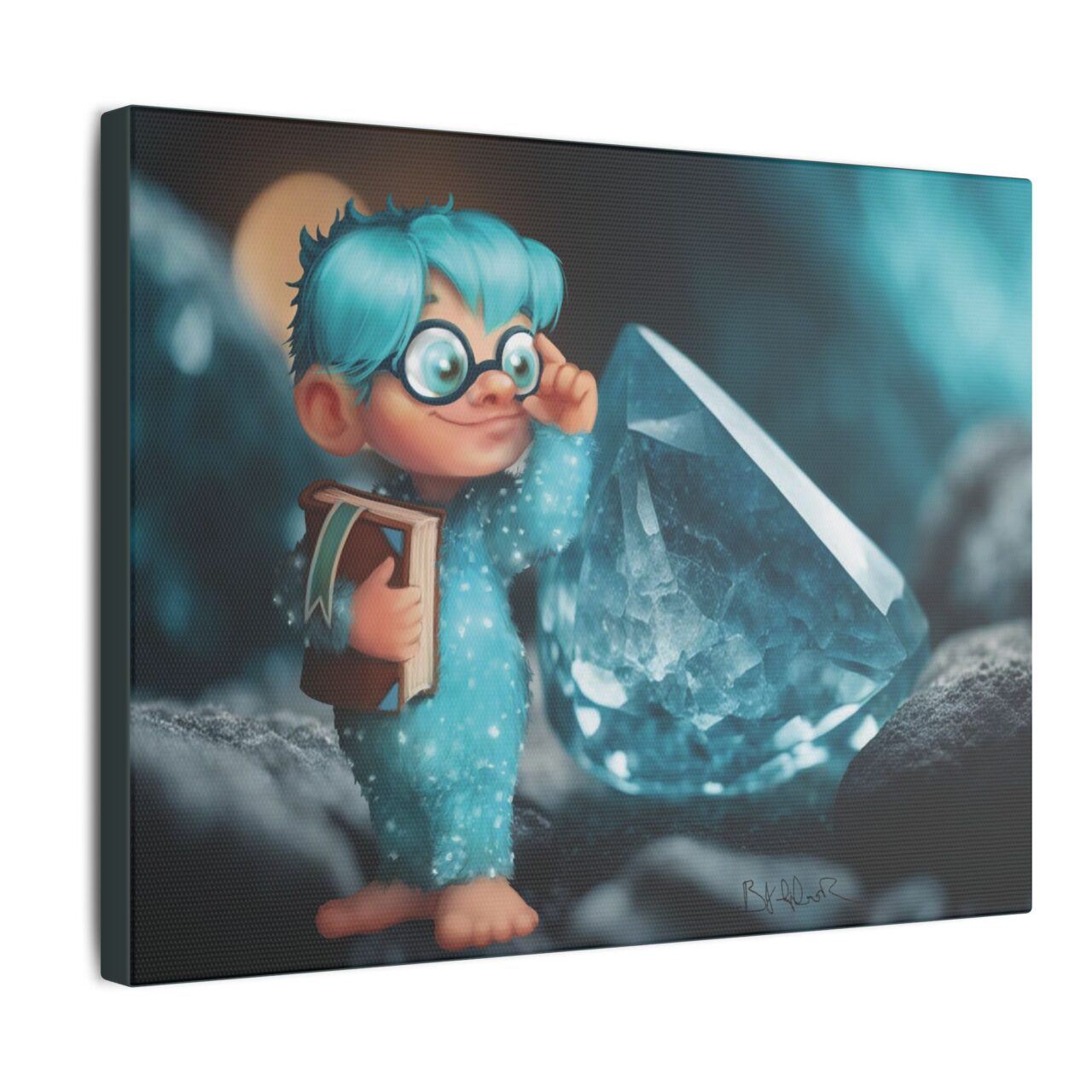 Snowmites Gems Canvas - Turquo with Turquoise