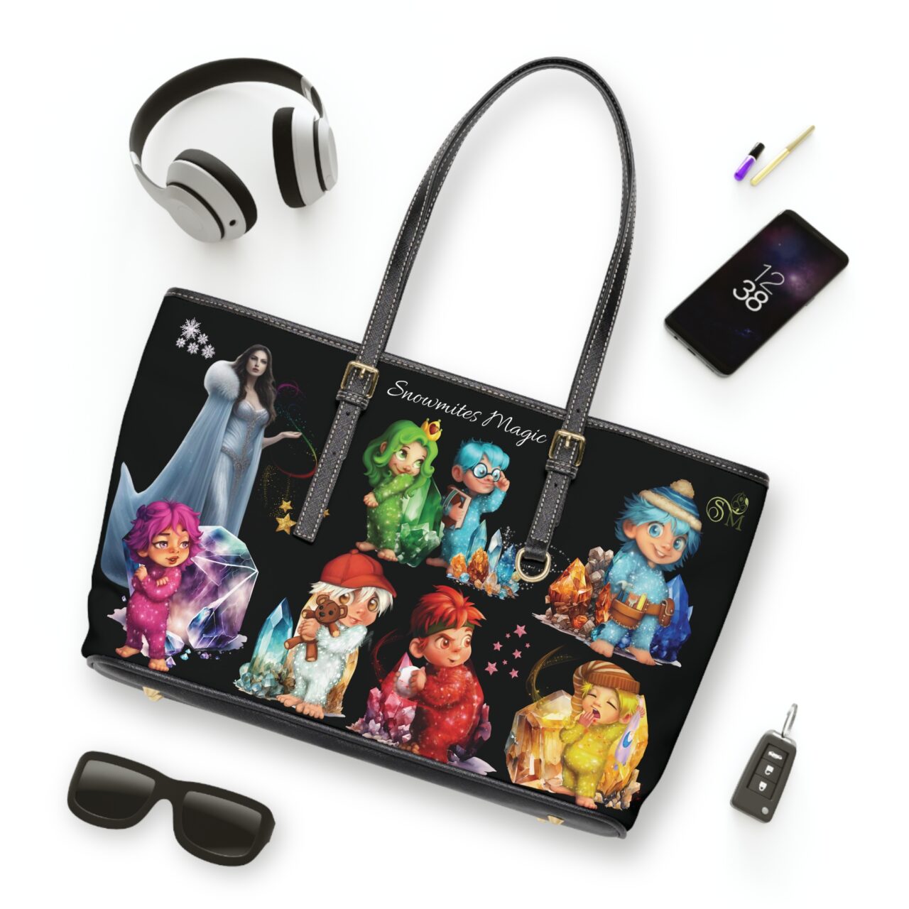 Snowmites Magic PU Leather Shoulder Bag - Image 4