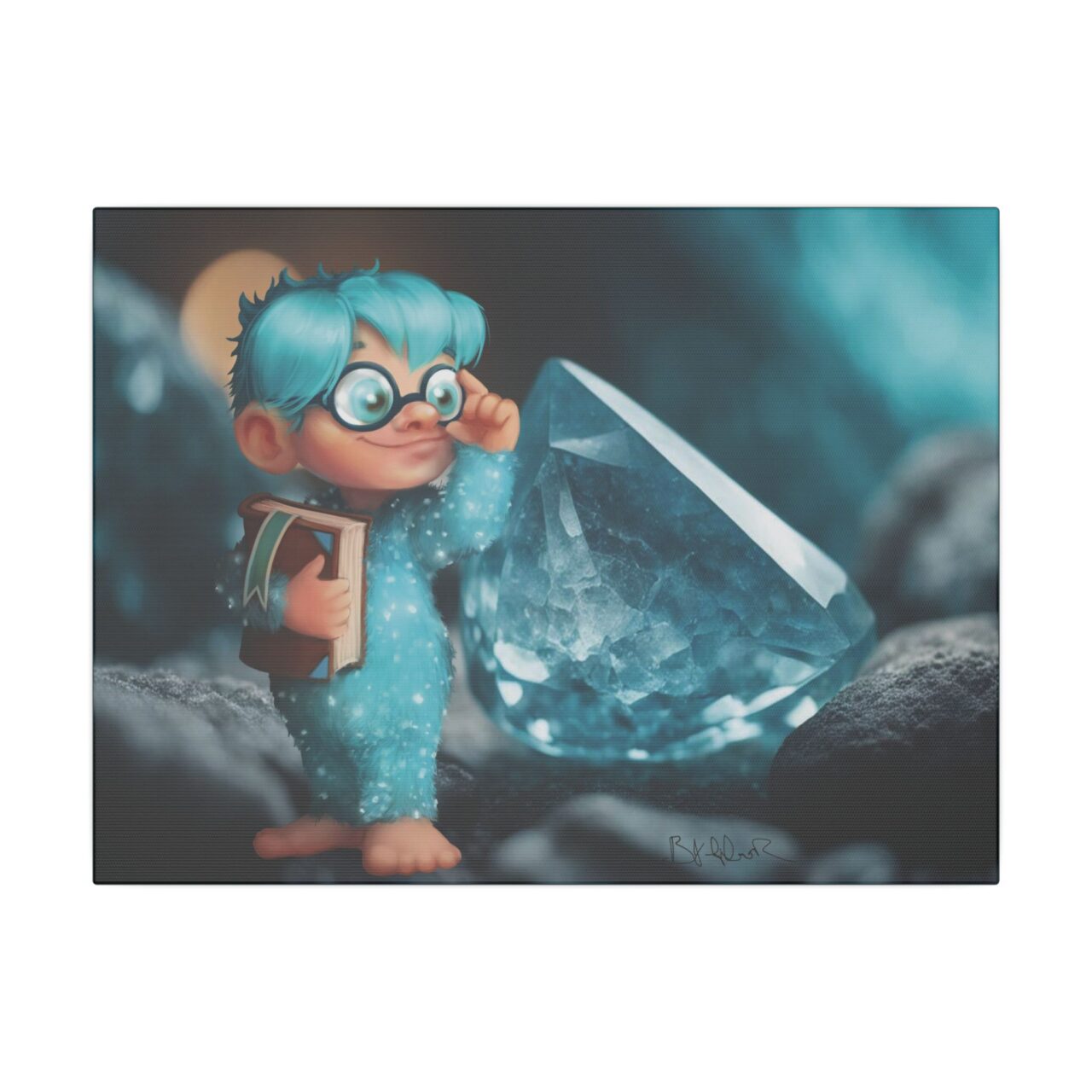 Snowmites Gems Canvas - Turquo with Turquoise - Image 5