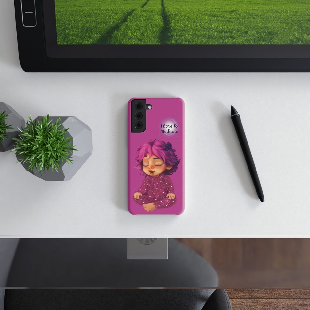 Phone Case - Fluo - I Love To Meditate - Image 4