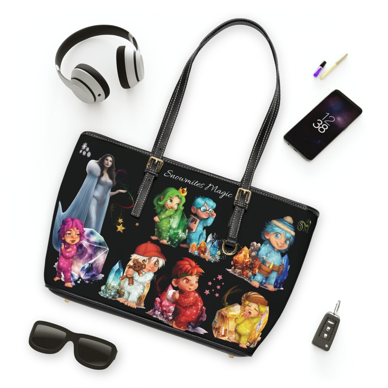 Snowmites Magic PU Leather Shoulder Bag - Image 7