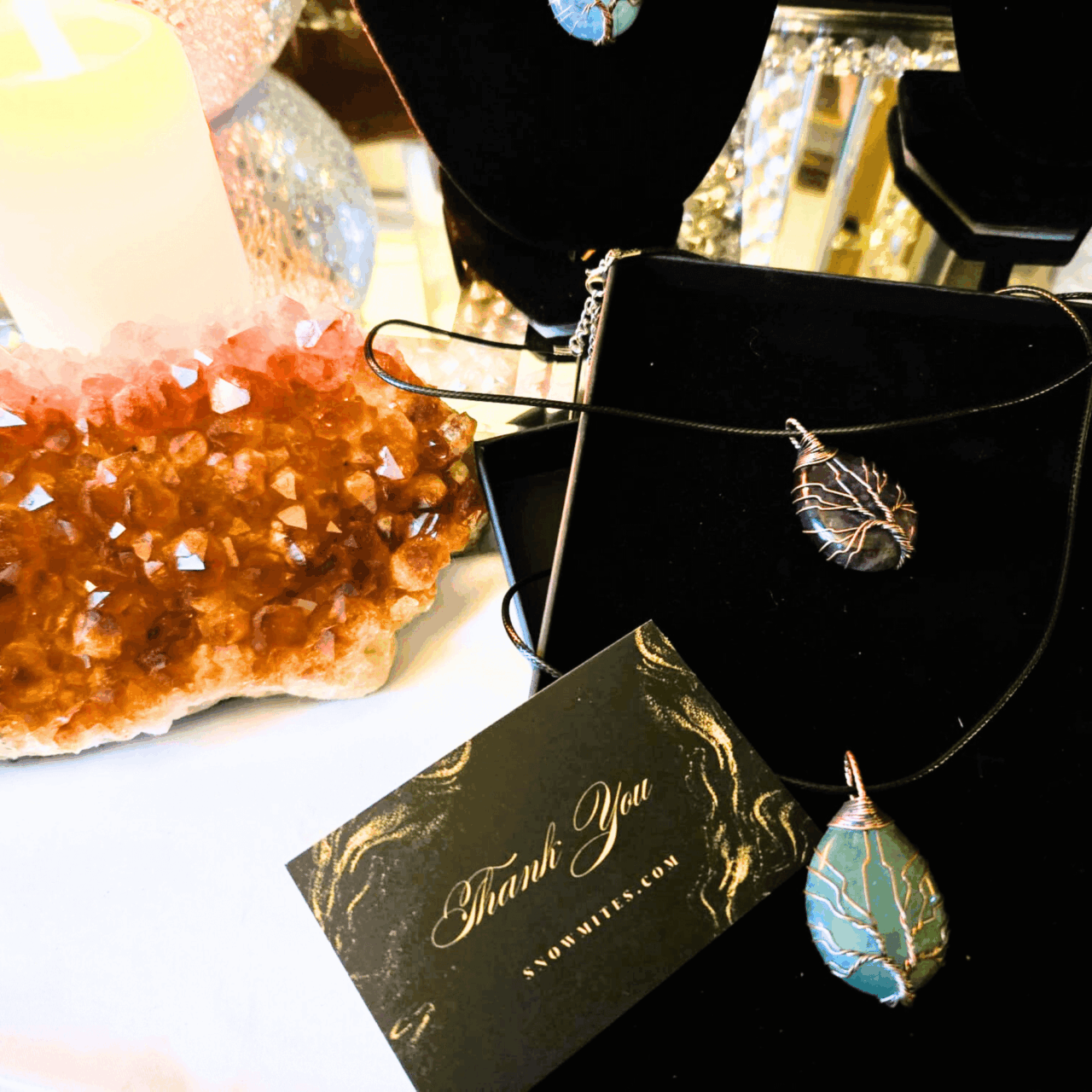 Tree of Life 'Black Agate' Necklace - Image 2