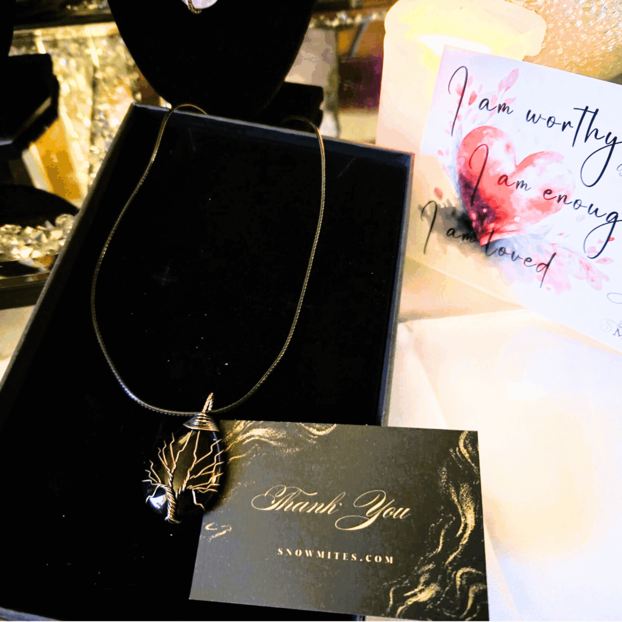 Tree of Life 'Black Agate' Necklace - Image 3