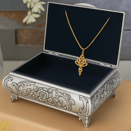 Lotus Flower Gold-Plated Necklace
