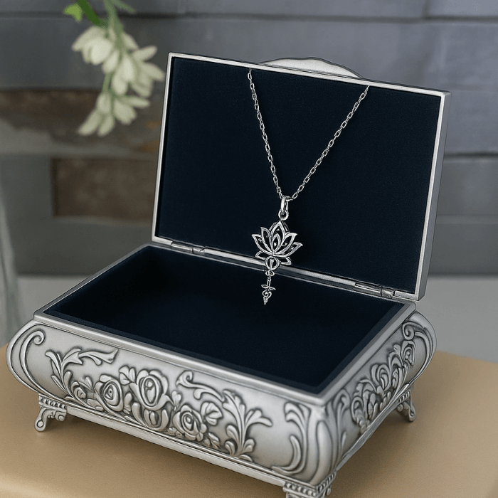 Lotus Flower Silver-plated Necklace