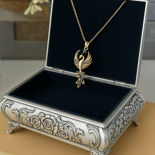 Phoenix Bird Gold-plated Necklace