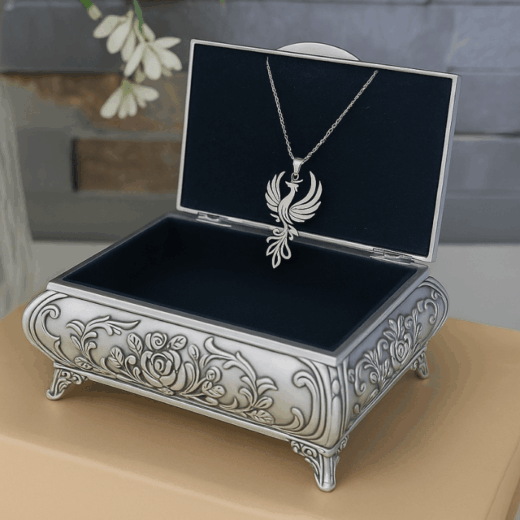 Phoenix Bird Silver-plated Necklace